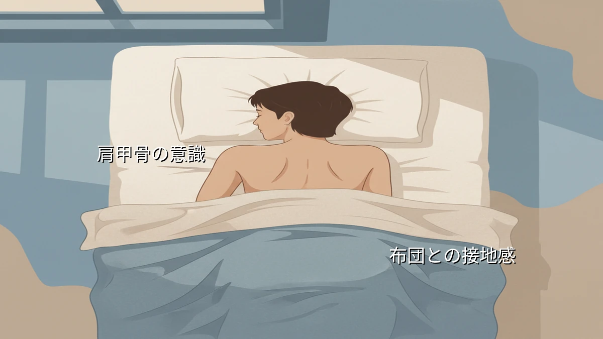 朝起きたときに肩が重い30代後半が寝る前に布団で試す肩甲骨の位置のセルフ観察法