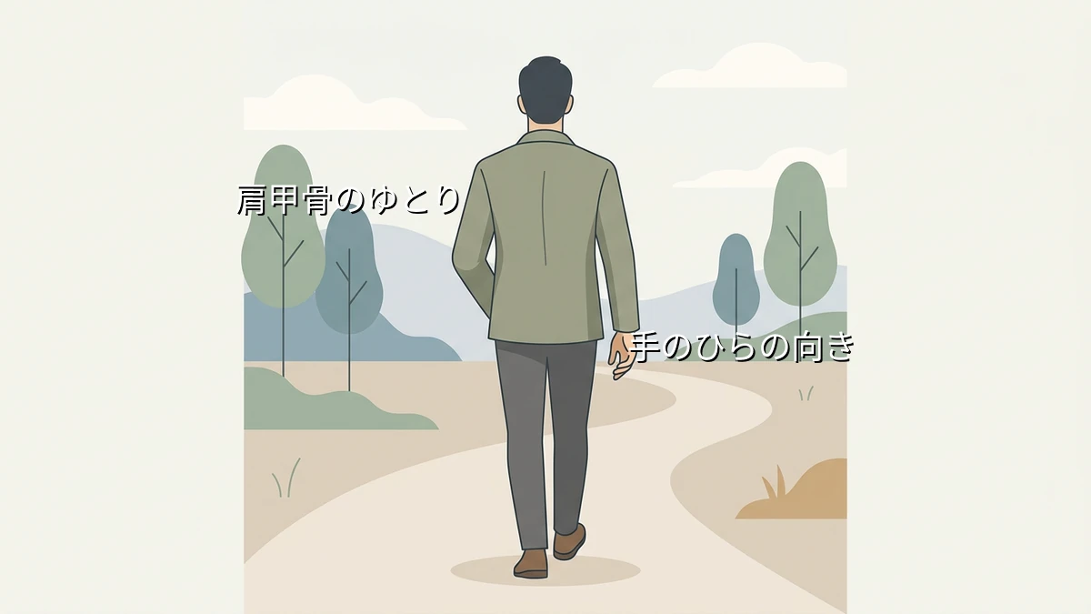 歩くと肩が重くなる30代後半が通勤中に試す手のひらの向きと肩甲骨のセルフ観察法