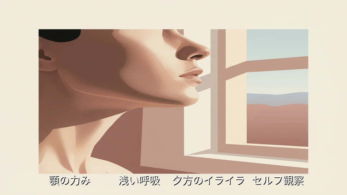 夕方にイライラしやすい人が自宅で試す奥歯の噛み締めと呼吸のセルフ観察法