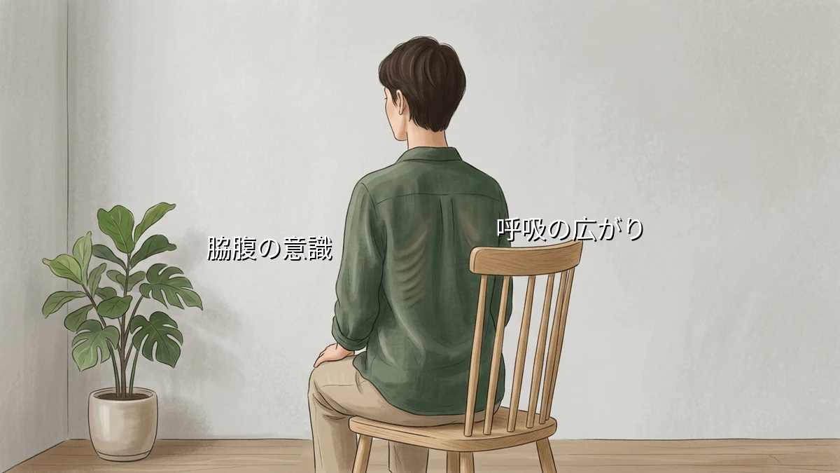 座り仕事で猫背になりやすい人が自宅で試す左右の脇腹の縮みと呼吸のセルフ観察法