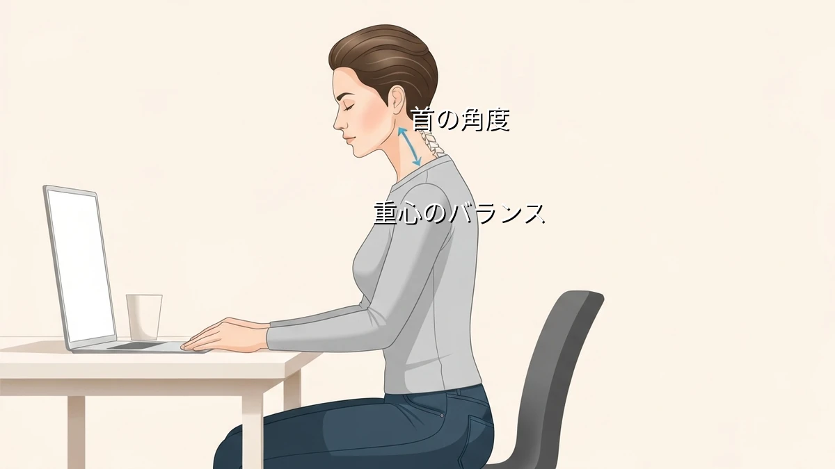 座りっぱなしで頭が重い人が自宅で試す頭部と首の傾きのセルフ観察法